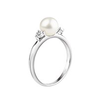 Ringe Bliss Dame Rugiada Perle in Weißgold Diamante 0.02 Ct 20070967 - 20070967